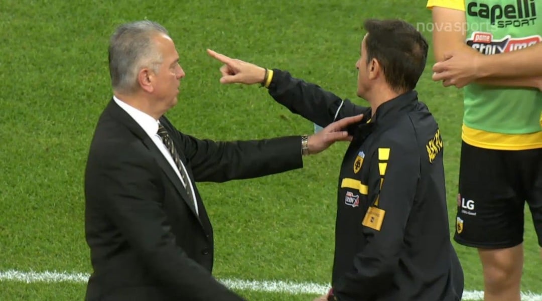 Η ένταση μετά το φινάλε του ματς ανάμεσα σε ΑΕΚ και Άρη! (video)