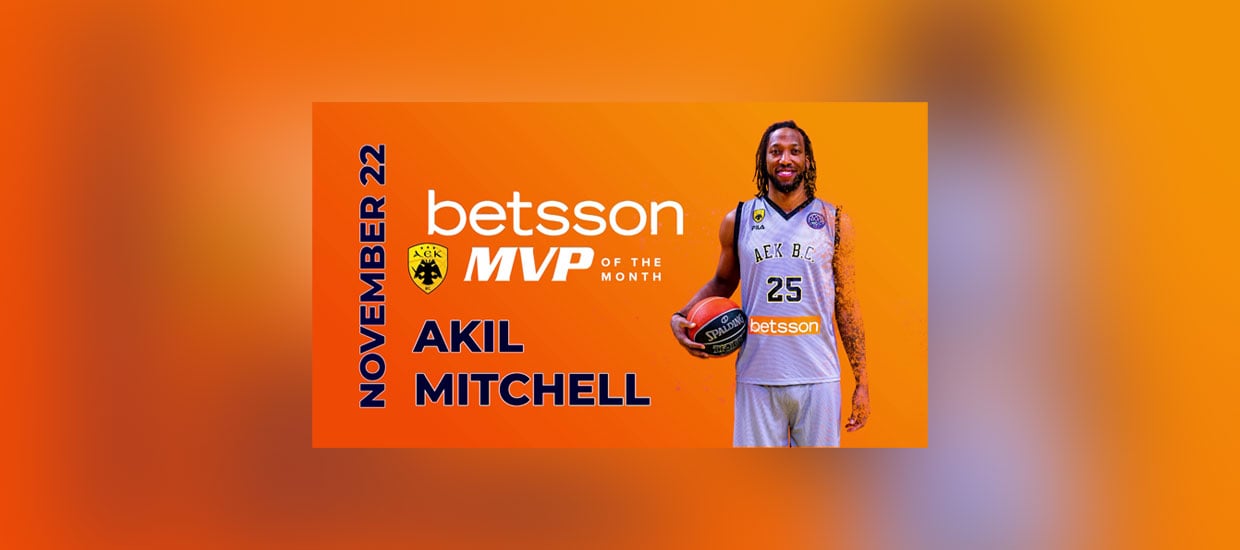 Ο Ακίλ Μίτσελ Betsson MVP Νοεμβρίου!