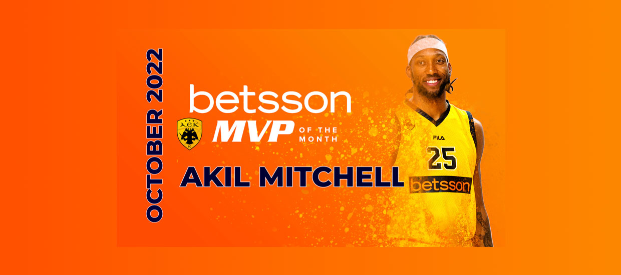 Ο Ακίλ Μίτσελ Betsson MVP Οκτωβρίου!