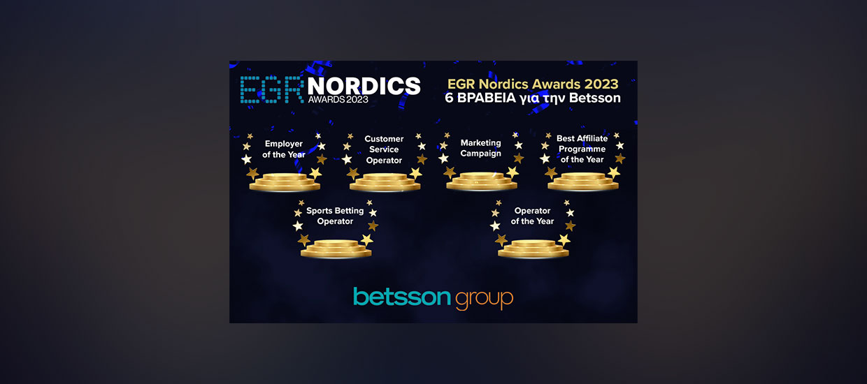 Η BETSSON ΚΕΡΔΙΣΕ 6 ΒΡΑΒΕΙΑ ΣΤΑ EGR NORDICS AWARDS 2023