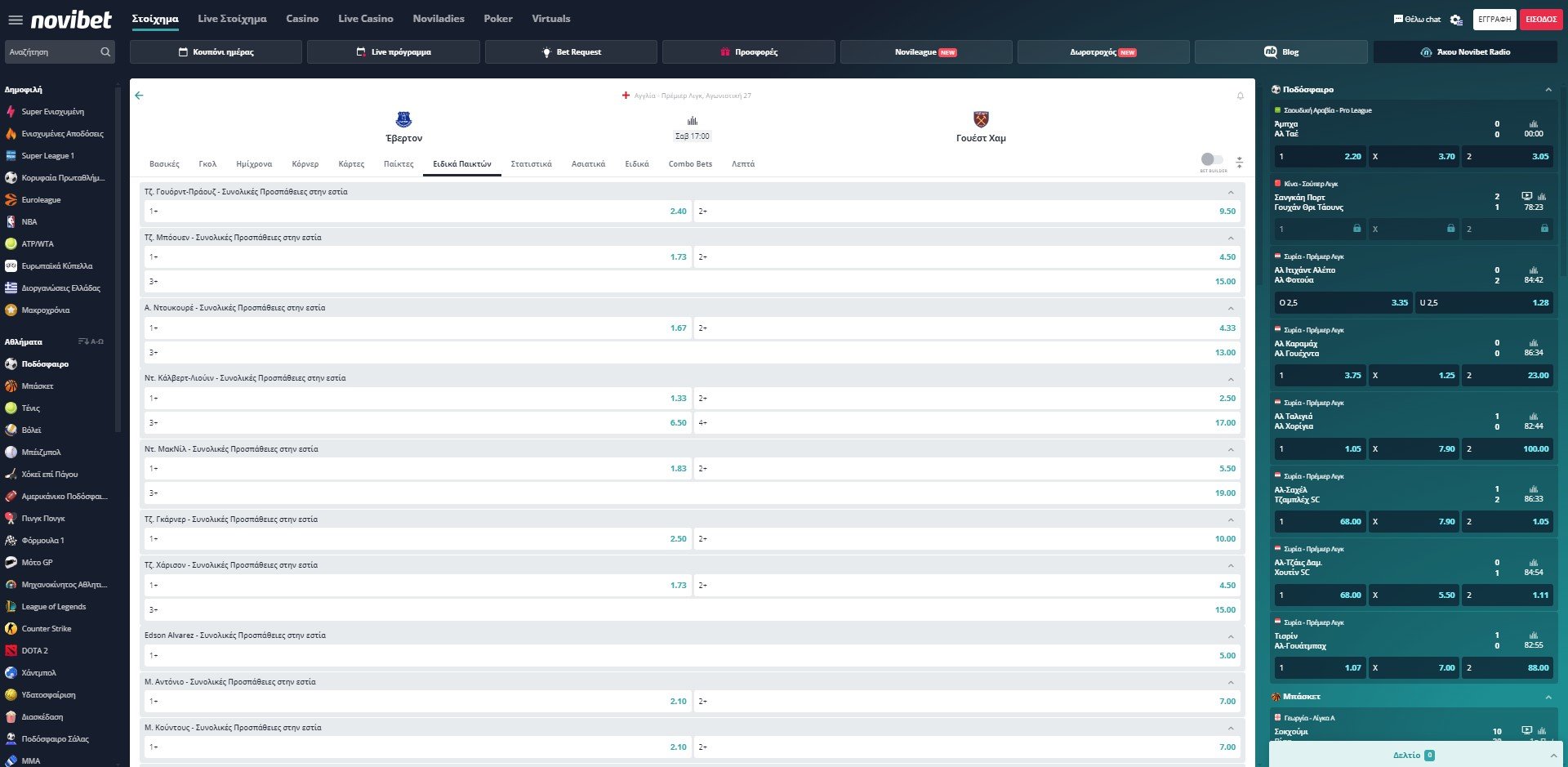 Νοωιβετ ειδικά παικτών ποδόσφαίρου