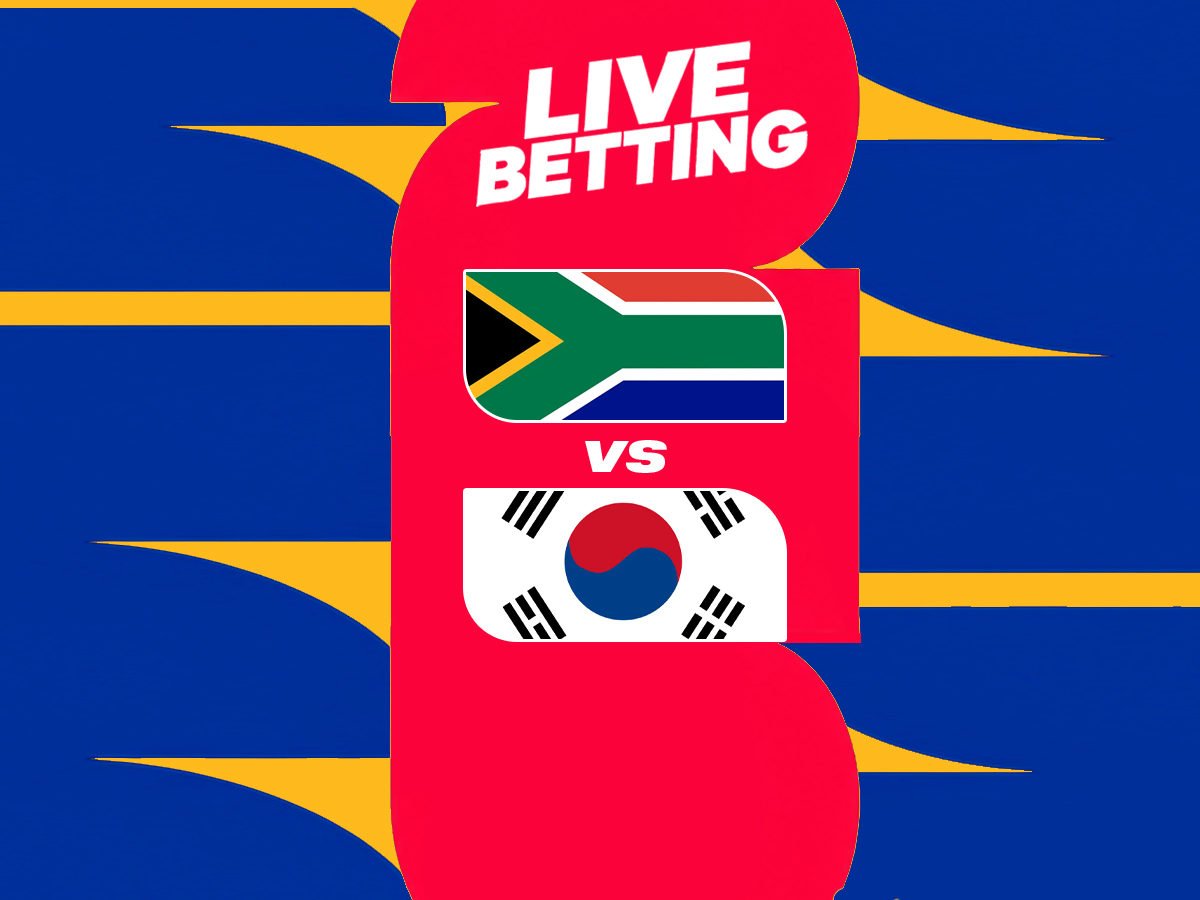 Νότια Αφρική - Νότια Κορέα Live Betting (25/06)